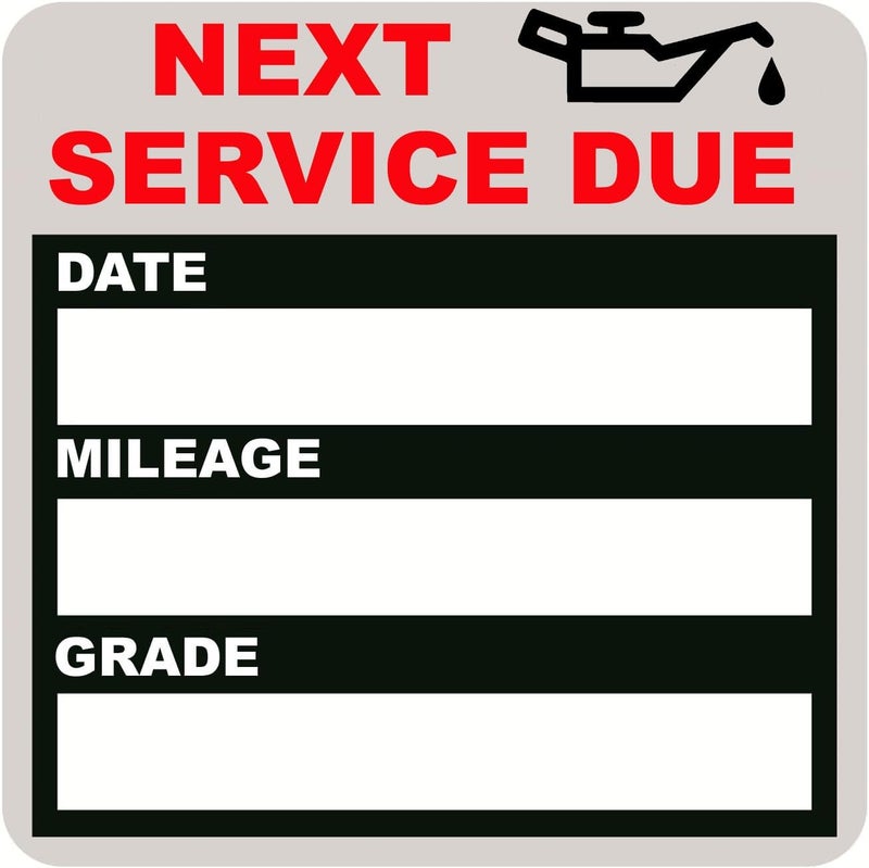 JINCH Oil Change Stickers Static Cling, 120pcs 2x2 Inches Oil Change Reminder Sticker for Windshield with No Residue, Clear Next Service Due Labels for Car Auto Vehicle Window - Image 1